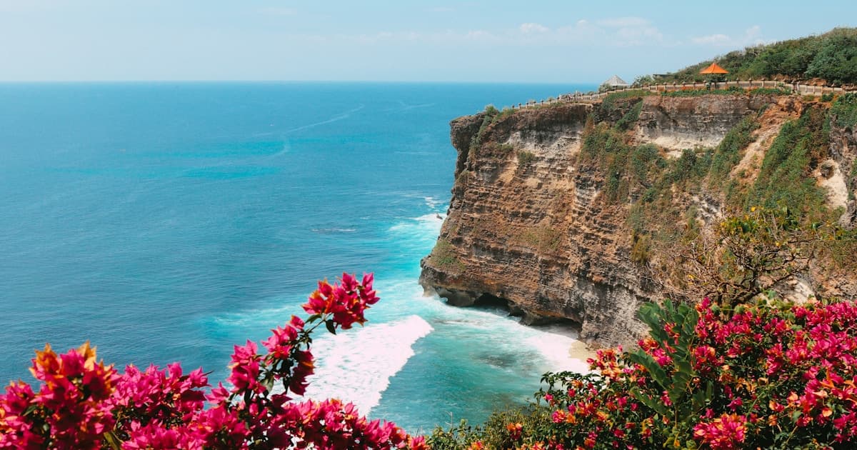 Bali — Uluwatu temple perched on limestone cliffs above the ocean